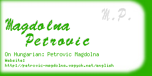 magdolna petrovic business card